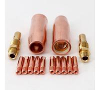 Ensemble complet de 14 pièces de soudage MIG avec embout de contact diffuseur de gaz pour torche M3, plusieurs tailles disponibles (0,9 mm)