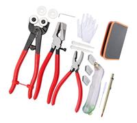 Ensemble complet de 16 outils de coupe de carrelage manuels en alliage d'acier robuste avec bords lisses pour la finition de mosaïques
