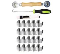 Ensemble complet de 20 outils de porte moustiquaire avec rouleau cannelé solide et clip pour installation de fenêtre, réparation de porte