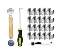 Ensemble complet de 20 outils de porte moustiquaire avec rouleau cannelé solide et clip pour réparation d'installation de fenêtre et réparation en acier