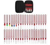 Ensemble complet de 38 outils de retrait de câbles de voiture conçus pour gérer efficacement diverses tâches de câblage (rouge)