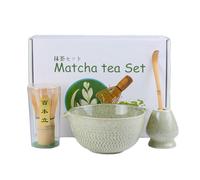 Ensemble complet de 4 bols à Matcha, accessoires Matcha, ensemble pour débutants Matcha, avec cuillère à whisky Matcha, un cadeau pour les amateurs de Matcha (couleur Matcha)