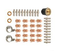 Ensemble complet de 45 consommables de découpe plasma pour IPT 60 PT60 IPT 40 PT40 PT40 Support de buse d'électrode et anneau tourbillon Composants de rechange