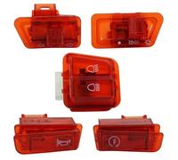 Ensemble complet de 5 interrupteurs de moto pour GY6, dispose de remplacement direct pour les fonctions de signal et de lumière (rouge)