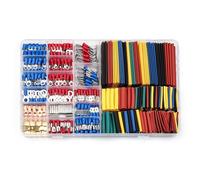 Ensemble complet de 678 bornes de câblage et d'outils de sertissage avec tube thermorétractable 678 pièces pour une connexion électrique sûre, outil de sertissage professionnel