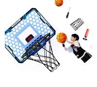 Ensemble Complet de Basket-Ball d ' intérieur, Comprenant Un Cadre Pliable, des lumières LED, Un Tableau de Bord, sans Danger pour Les et Les Adultes, cerceaux d ' intérieur de Divertissement