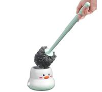 Ensemble complet de brosse pour les toilettes, brosse pour enlever les taches avec porte-brosse à dents - nettoyant coins morts sans perçage d'outils pour le nettoyage domestique pour salles de bains