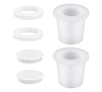 Ensemble complet de cales et housses de parasol pour tables de 55,9 cm et 12,7 cm, design en silicone pour la stabilité des meubles d'extérieur (blanc)