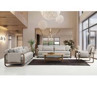 Ensemble complet de canapé 321 places Tissu moderne Gris Set