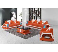 Ensemble complet de canapés 3 pièces Orange Set Sofas JVmoebel