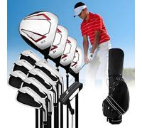 Ensemble complet de clubs de golf 12 pièces pour droitier avec bois, fer et putter - Avec sac de golf pour sports de plein air