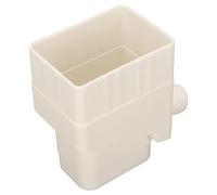 Ensemble Complet de Collecte d'eau de Pluie avec Déviation de Tuyau de Descente et Tuyau de 101,6 Cm Blanc