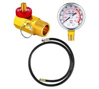 Ensemble complet de collecteur de réservoir d'air multifonction en laiton avec manomètre et tuyau flexible pour une utilisation quotidienne efficace des pièces de systèmes d'air