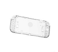 Ensemble complet de coques de rechange transparentes pour Nintendo Switch 2 avec charnière d'écran d'origine et dégagement (transparent)