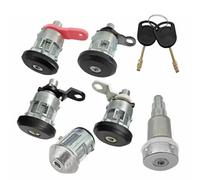 Ensemble Complet de Cylindre de Serrure de Porte de Voiture avec 2 clés et contacteur d'allumage, Compatible avec Transit MK5 1994-2000 OE 95VBB22050FG 1027009