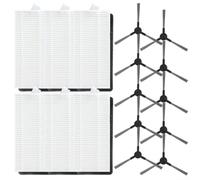 Ensemble complet de filtres et brosses latérales pour Liectroux X6, pour ZEDAR R600, comprend 6 filtres et 10 brosses pour une efficacité maximale (B)