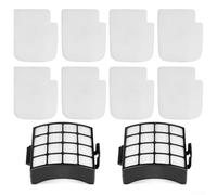 Ensemble complet de filtres pour aspirateurs Shark AZ3002 AZ3000 avec 8 filtres en coton et 2 éléments filtrants conçus pour améliorer la capture de la poussière et prolonger la durée de vie de
