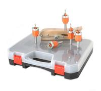 Ensemble complet de forets avec pince de poinçonnage de bordure fraisée et extracteur de vis pour projets de perçage du bois avec fonction de réglage de la profondeur