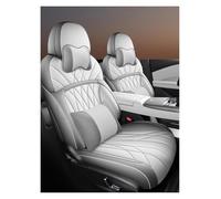 Ensemble Complet De Housses De Sièges En Cuir De Luxe Pour Hyundai Pour Santa Fe 2007 - Accessoires Intérieurs Housse Voiture Siege(Gray White,Standard)