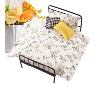 Ensemble Complet De Lit Maison Miniature | Décoration rétro réaliste avec literie et oreiller | Set De Meubles Pour Maison Miniature | Pour Fille Chambre Pièce Salon Rêve Histoire Déguisement Fête Ann
