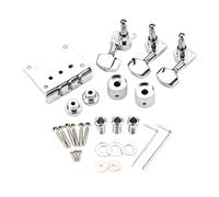 Ensemble complet de matériel de chevalet de guitare à 3 cordes avec chevilles d'accordage, boutons de contrôle, vis de verrouillage pour guitares électriques, chevalet de guitare en métal avec vis de