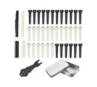 Ensemble complet de matériel de chevalet de guitare ABS Chevalet Selles et extracteur en métal Convient pour changement rapide de cordes de guitare acoustique