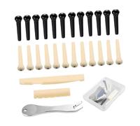 Ensemble complet de matériel de chevalet de guitare en ABS et outil d'extraction en métal adapté pour les changements rapides de cordes de guitare