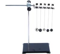 Ensemble complet de pendule simple avec support | Démonstrateur de vibrations à billes à 5 pendules, instrument d'enseignement de la mécanique de la gravité de la période