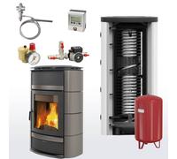 Ensemble complet de poêle à eau La Nordica Norma S Idro DSA Agata Grey 800 Réservoir de stockage hygiénique