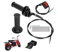 Ensemble complet de poignée d'accélérateur pour Baja 50 250 cc pour mini vélo avec câble de serrage e serrage et interrupteur anti-flammes Noir