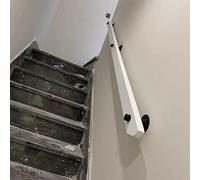 Ensemble Complet de Railings D'Escalier En Bois, Railings de Bannière de Sécurité de Pin, Railings de Grenier À La Maison Montés Au Mur/19Ft/570Cm