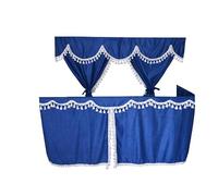 Ensemble complet de rideaux de camion bleu avec pattes blanches pour DAF Volvo Scania Man Mercedes Renault