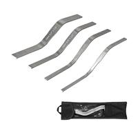 Ensemble Complet De Spatules À Coulis En Acier Inoxydable 3/8 Pouces 4 2 5/.2/4 X 7/8 Conception Polyvalente Rangement Oxford Inclus Kit À