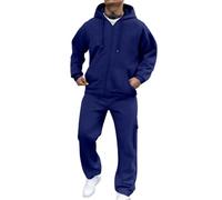 Ensemble complet de survêtement ample à capuche avec cordon de serrage et pantalon cargo pour homme