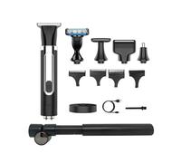 Ensemble complet de toilettage professionnel pour homme avec poignée personnalisable pour un style précis et un rasage confortable