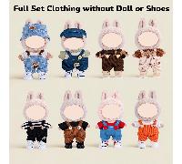 (Ensemble complet de vêtements sans poupée ni chaussures) Vêtements de mini-poupée de 17 cm pour Labubu. Ce sont des tenues à la mode et mignonnes convenant aux accessoires de poupée DIY pour dames, p