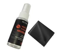 Ensemble complet d'entretien de disques vinyles 30 ml avec chiffon en microfibre pour fichiers audio et collectionneurs de musique