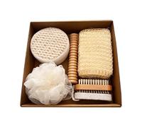 Ensemble complet d'éponges de douche et de bain comprenant un bâton de massage, une brosse à ongles, une balle de gommage et une lime pour les pieds | Parfait pour homme, femme, mère, papa, famille