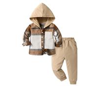 Ensemble Complet d'hiver pour Nouveau-né col Rond Haut et Pantalon avec Poche Sportswear, Tracksuit Set for Jogging Mode Pure Uni Doux Loose idee Cadeau Ensemble Veste Polaire pour bébé