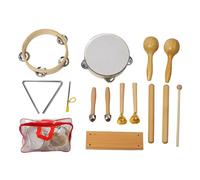 Ensemble Complet d'instruments de Percussion - Kit d'éducation Musicale ORFF, Bois Massif et Fer Durable, développe des compétences en créativité et Musicale, Une Utilisation à