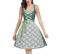 Ensemble Complet Dirndl Tablier, Tenue Traditionnelle Oktoberfest, Robe Cosplay Gothique Femme fête Jeu rôle Corset Cravate Carnaval
