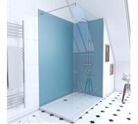 Ensemble complet douche à l'Italiennne avec Receveur 120x90 + Paroi chrome + Panneaux muraux
