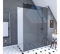 Ensemble complet douche à l'Italiennne avec Receveur 90x120 + Paroi fumée + Panneaux muraux
