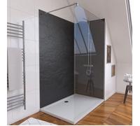Ensemble complet douche à l'Italiennne avec Receveur 90x120 + Paroi transparent + Panneaux muraux