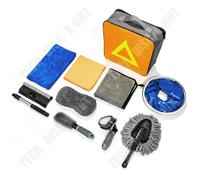 Ensemble Complet D'outils De Lavage De Voiture, Serviette De Nettoyage De Voiture, Éponge, Brosse, Seau, Ensemble De Dix Pièces