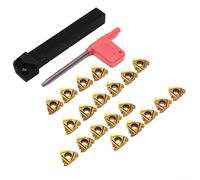 Ensemble complet d'outils de tournage de tour CNC de qualité supérieure comprenant le modèle de support SER1212H16 avec vingt inserts en carbure