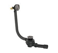 Ensemble complet Hansgrohe AXOR Exafill 42540340 : bonde, vidange et trop-plein de baignoire, chrome noir brossé