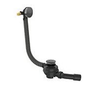 Ensemble complet Hansgrohe AXOR Flexaplus 42541330 Bonde et trop-plein pour baignoire, chrome noir poli