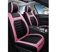 Ensemble Complet Housse De Siège Voiture pour DS pour Citroën C3 pour Berlingo pour Aircross C4 pour Cactus pour Picasso C5 Ensembles Housses Siège Voiture(Black+Pink)