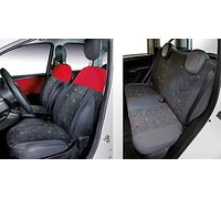 Ensemble complet housses de siège personnalisées Fiat Panda 12> 4 places post. ensemble gris fantaisie tableaux